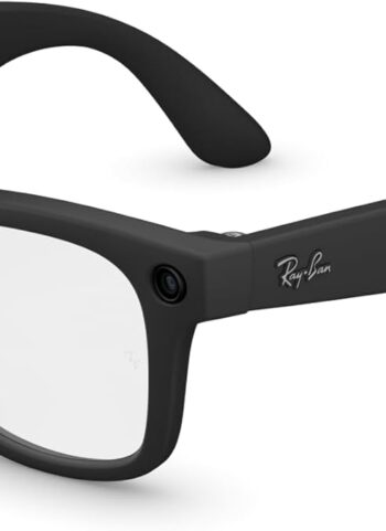 Meta Ray-Ban (Gen 2), Wayfarer, Matte Black | Smart AI Glasses for Men, Women — 2x Battery Life — 3K Ultra HD — 12 MP Ultra-Wide Camera, Audio, Video Recording — Clear Lenses — Wearable Technology